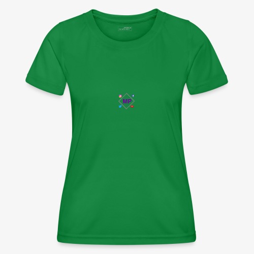 MP logo with social media icons - Women's Functional T-Shirt