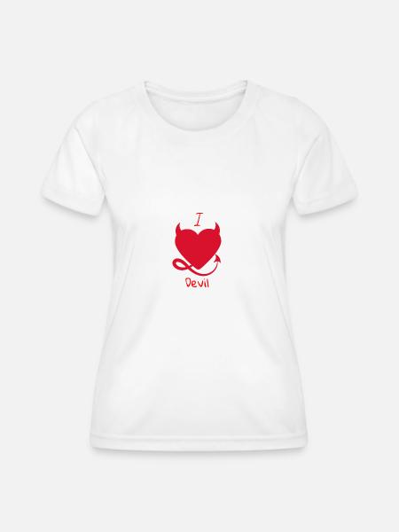 DEVIL'S - Frauen Funktions-T-Shirt - Weiß