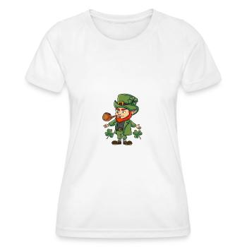 Leprechaun Kobold Irland - Frauen Funktions-T-Shirt - Weiß - Vorne - AI Model Female 172 dark (172cm)