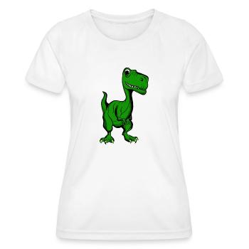 Tyrannosaurus Rex Dino Dinosaur T-Rex - Women's Functional T-Shirt - white - Front - AI Model Female 172 dark (172cm)