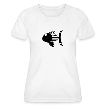 Bretagne Poisson - T-shirt sport Femme - blanc - Devant - AI Model Female 172 dark (172cm)
