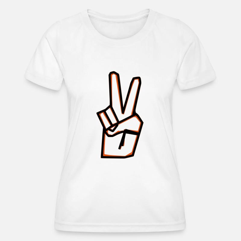 Peace sign - Women's Functional T-Shirt - white