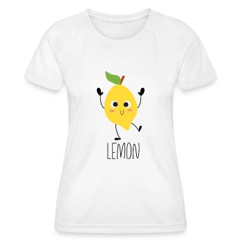 Bande dessinée Happy Lemon - T-shirt sport Femme - blanc - Devant - AI Model Female 172 dark (172cm)