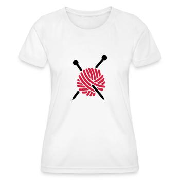 Stricken - Frauen Funktions-T-Shirt - Weiß - Vorne - AI Model Female 172 dark (172cm)