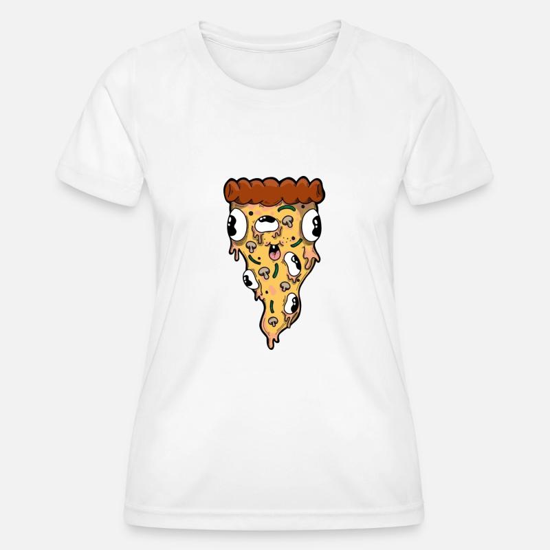 Pizza monster - Women's Functional T-Shirt - white