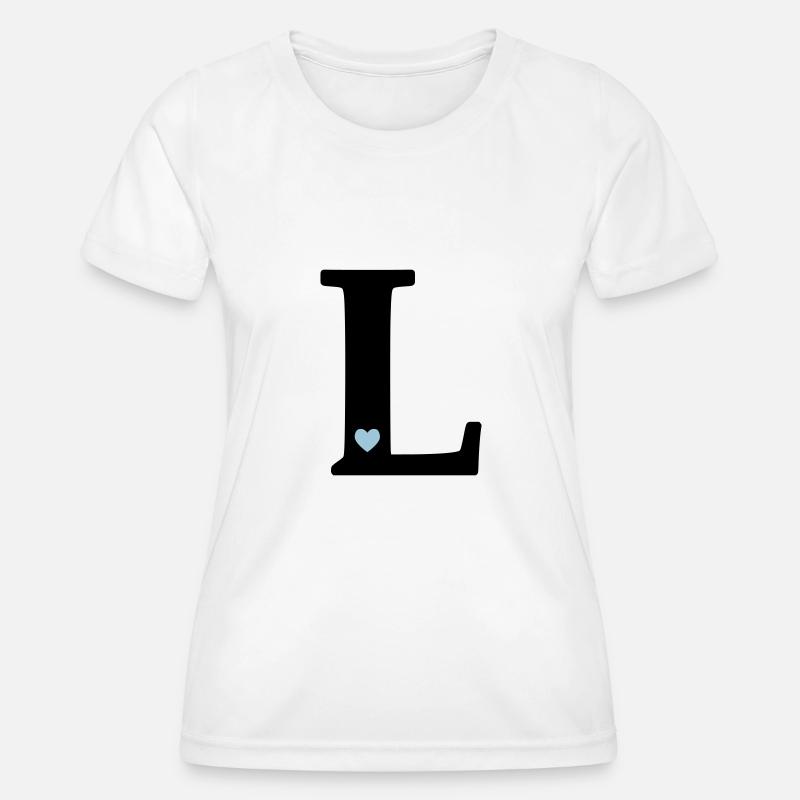 point L Initial letter - Women's Functional T-Shirt - white