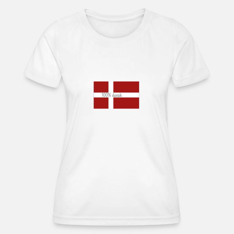 100% dansk - Funktionsshirt til damer - hvid