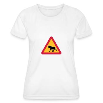 Vorsicht Elche! - Frauen Funktions-T-Shirt - Weiß - Vorne - AI Model Female 172 dark (172cm)