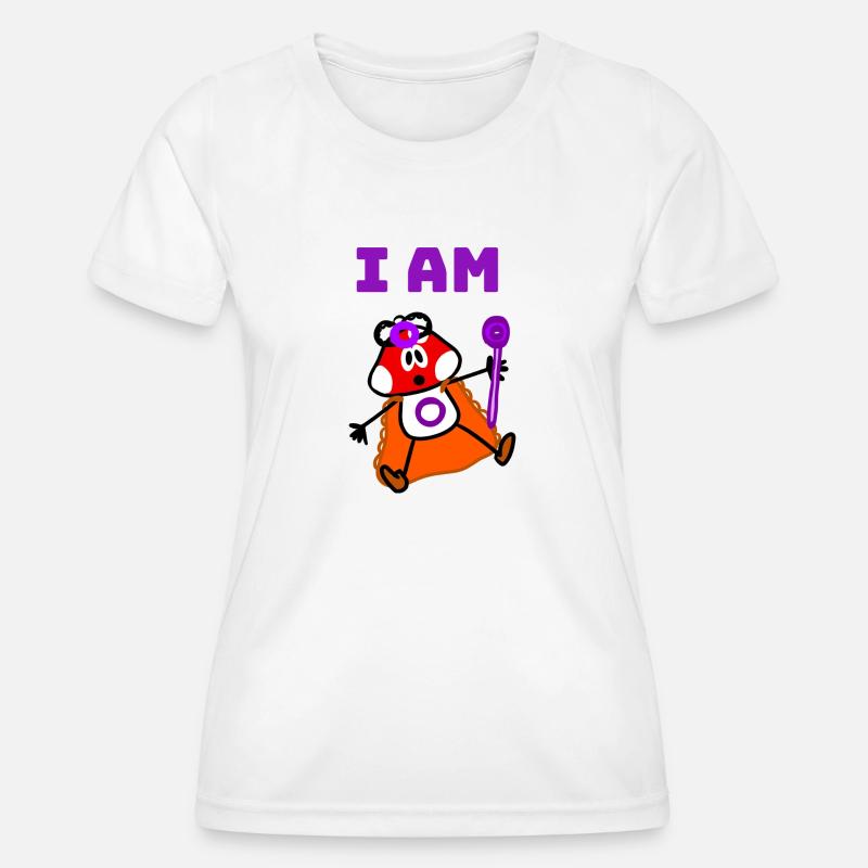 I am O! - Women's Functional T-Shirt - white