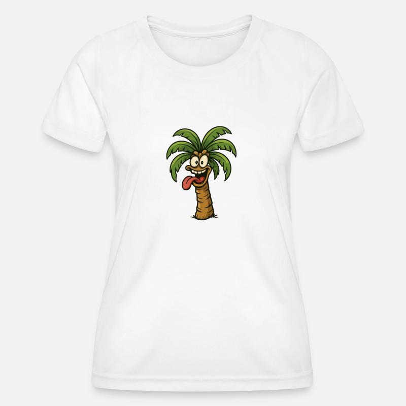 Crazy Palm Tree - Women's Functional T-Shirt - white