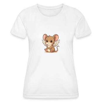Angel mouse, sweet and dreamy - Women's Functional T-Shirt - white - Front - AI Model Female 172 dark (172cm)