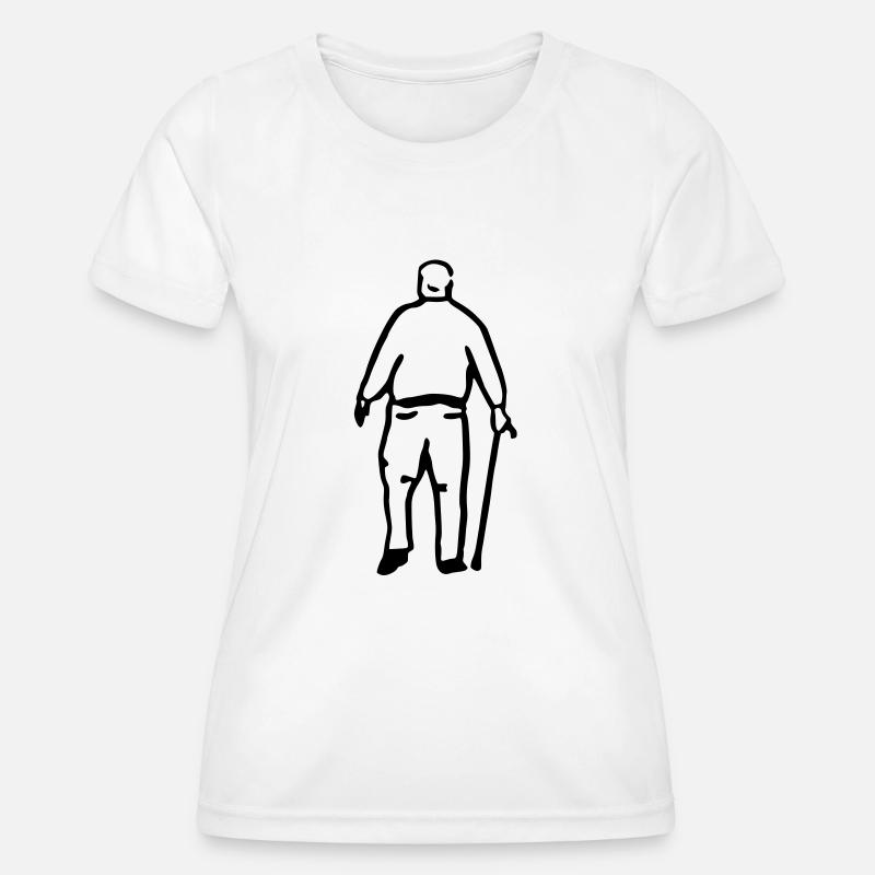 old man - Women's Functional T-Shirt - white