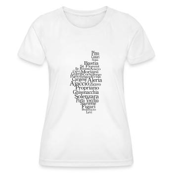 Corse - T-shirt sport Femme - blanc - Devant - AI Model Female 172 dark (172cm)