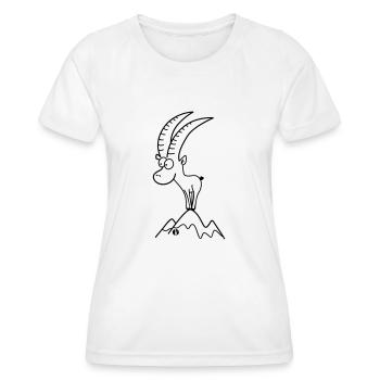 Steinbock - Capricorn - Frauen Funktions-T-Shirt - Weiß - Vorne - AI Model Female 172 dark (172cm)