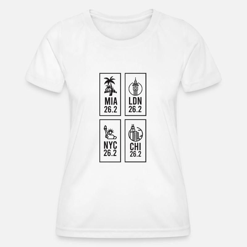MARATHON ICON - Women's Functional T-Shirt - white