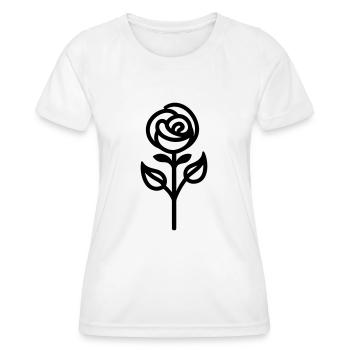 Pink Flower - Women's Functional T-Shirt - white - Front - AI Model Female 172 dark (172cm)
