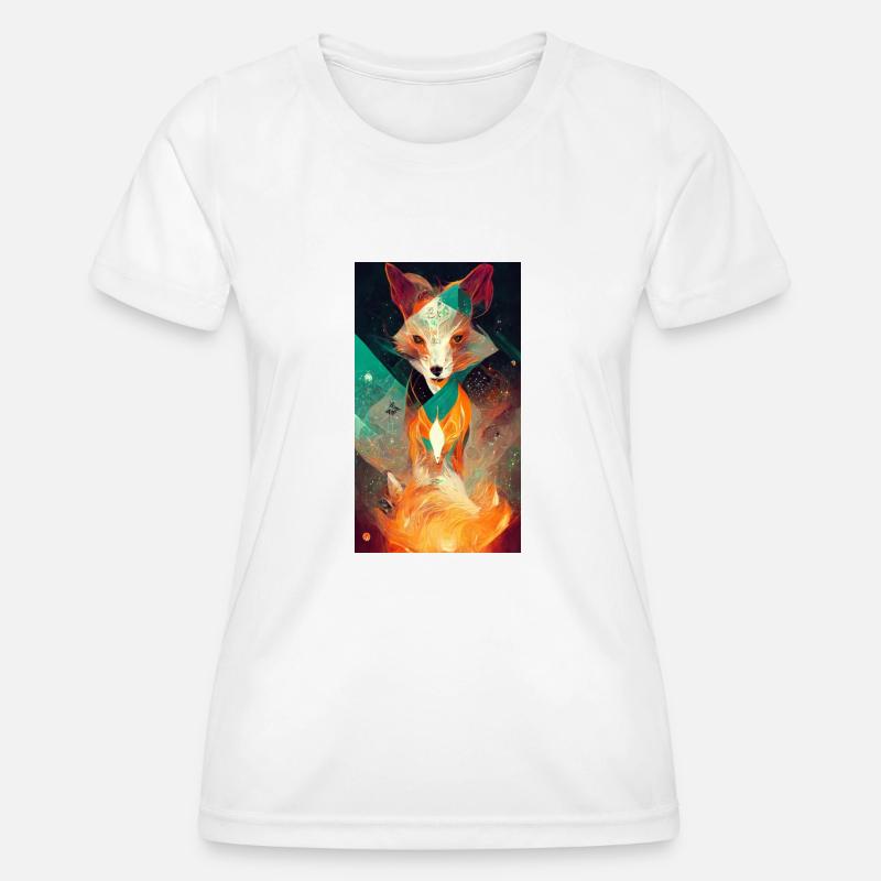 Fire Fox - Women's Functional T-Shirt - white