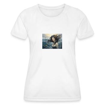 sirène - T-shirt sport Femme - blanc - Devant - AI Model Female 172 dark (172cm)