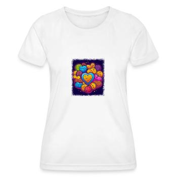 Pâtisserie Cadeau Blague Drôle Chef Design Tshirts Heureux - T-shirt sport Femme - blanc - Devant - AI Model Female 172 dark (172cm)