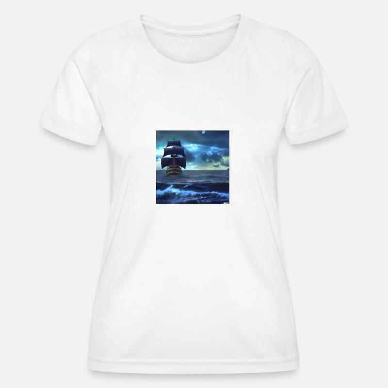 Dark waves - Women's Functional T-Shirt - white