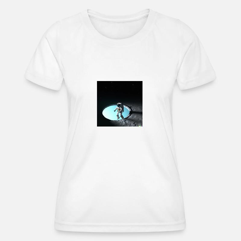 Astronaut in both spheres - Women's Functional T-Shirt - white