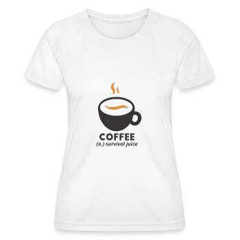 Coffee - Frauen Funktions-T-Shirt - Weiß - Vorne - AI Model Female 172 dark (172cm)