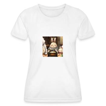 Fluffiges Tierchen - Frauen Funktions-T-Shirt - Weiß - Vorne - AI Model Female 172 dark (172cm)