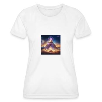 Pyramide - Frauen Funktions-T-Shirt - Weiß - Vorne - AI Model Female 172 dark (172cm)