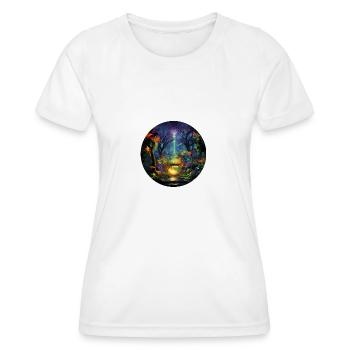 Urban Neon Adventure: Discover the Neon Jungle - Women's Functional T-Shirt - white - Front - AI Model Female 172 dark (172cm)