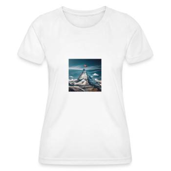 Matterhorn Switzerland Design - Women's Functional T-Shirt - white - Front - AI Model Female 172 dark (172cm)