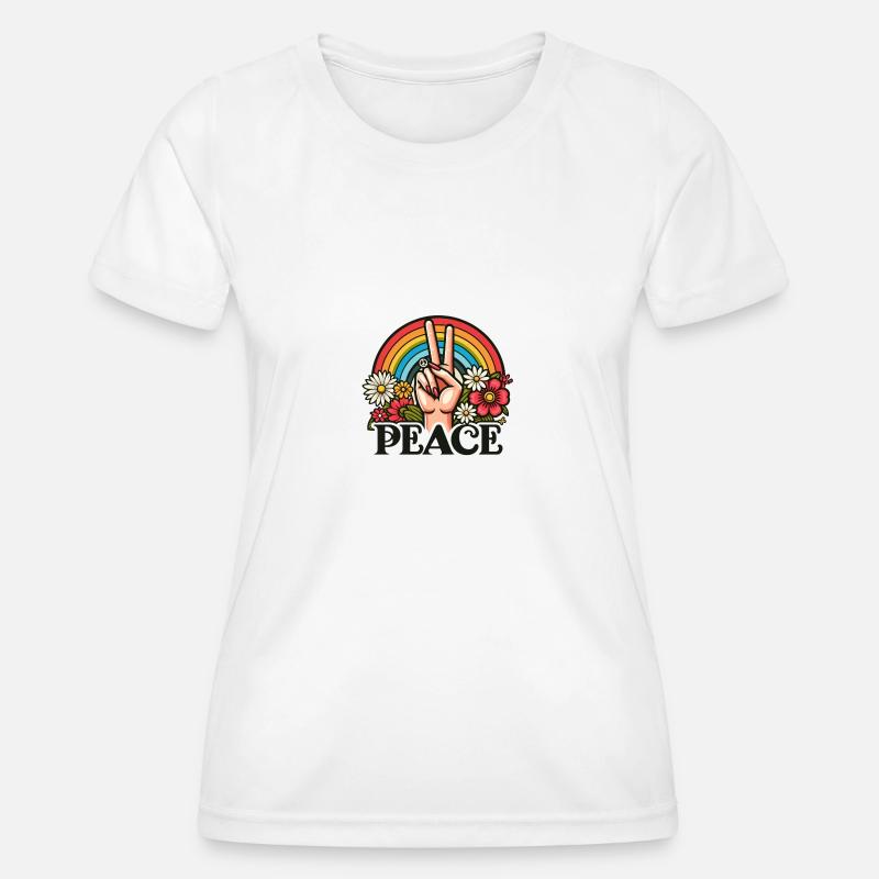 Peace sign - Women's Functional T-Shirt - white