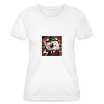 Samojed Mafia - Frauen Funktions-T-Shirt - Weiß - Vorne - AI Model Female 172 dark (172cm)