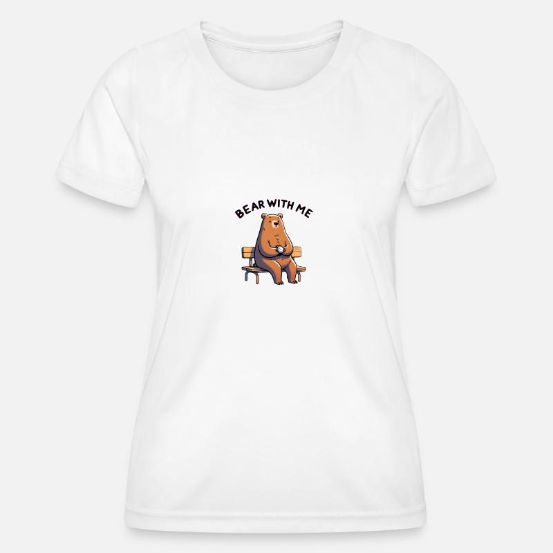 Bear With Me - Women's Functional T-Shirt - white