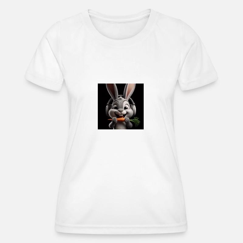 Music Bunny 2 - Women's Functional T-Shirt - white