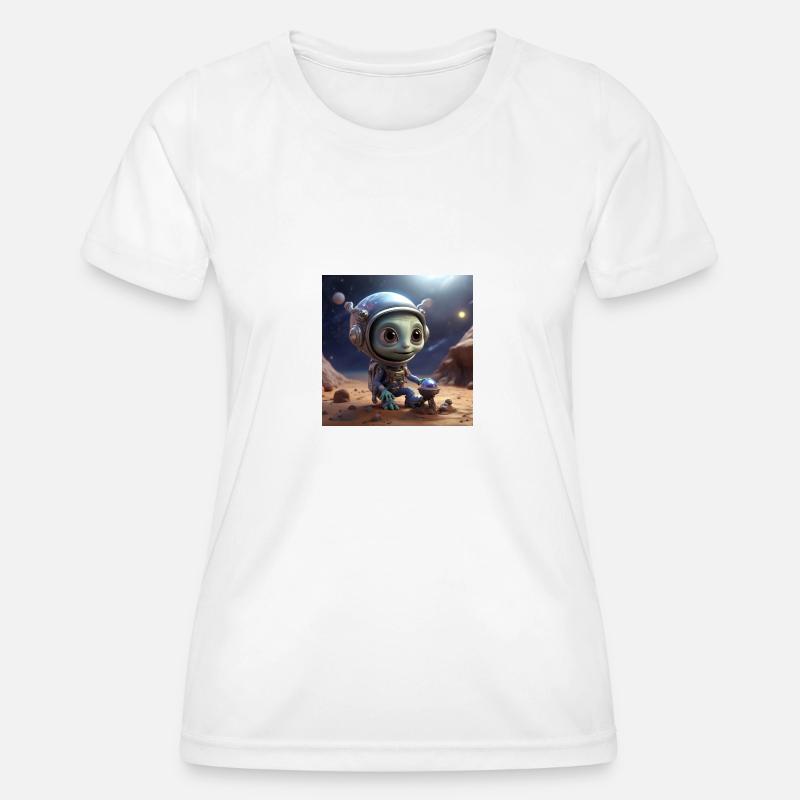 Funny Alien - Women's Functional T-Shirt - white