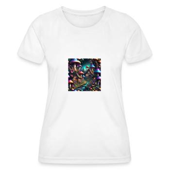 Pilz, Dorf, Weihnachten, Geschenk, - Frauen Funktions-T-Shirt - Weiß - Vorne - AI Model Female 172 dark (172cm)