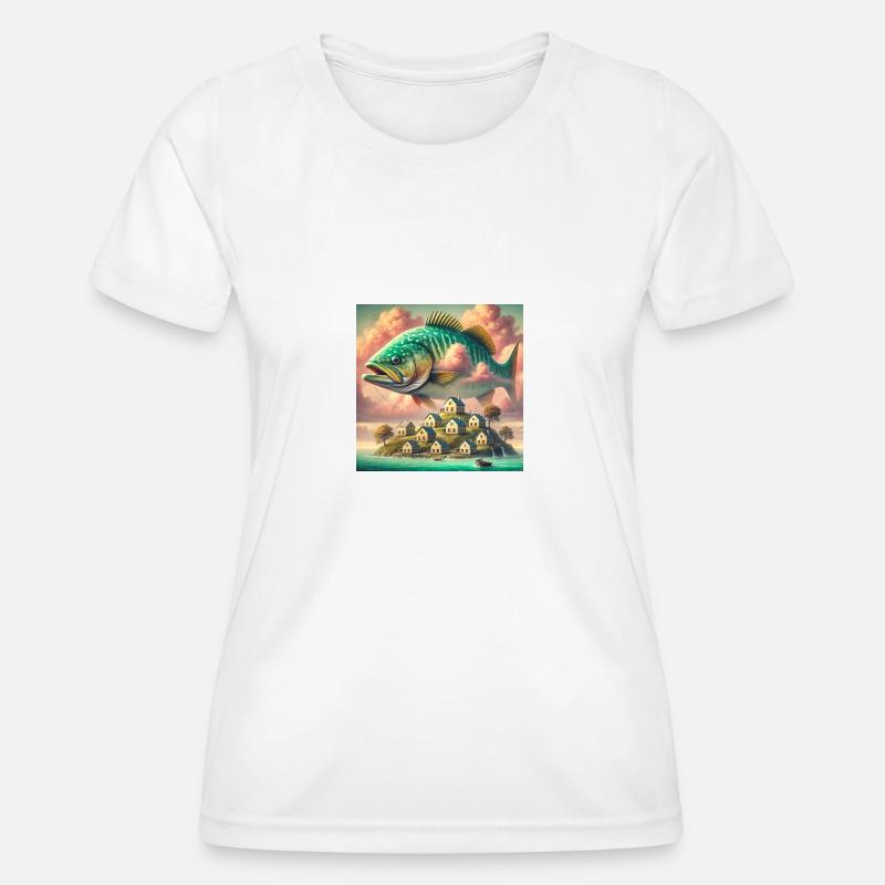 The Flying Fish - Women's Functional T-Shirt - white