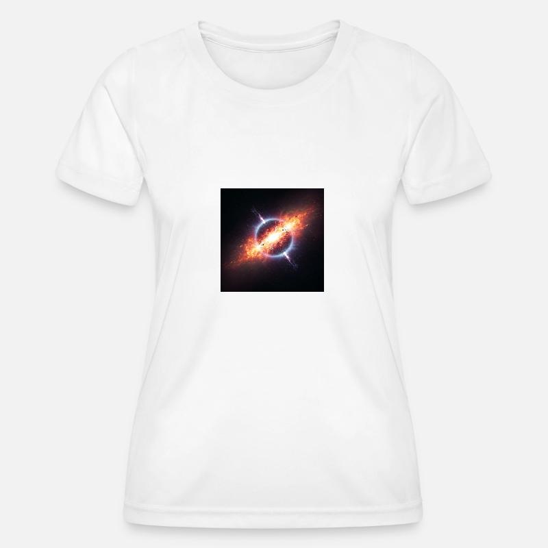 Cosmic Orbit Art Print - Women's Functional T-Shirt - white