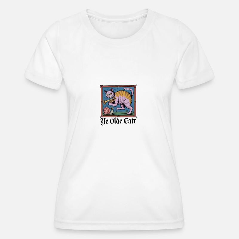 Ye Olde Catt - Women's Functional T-Shirt - white