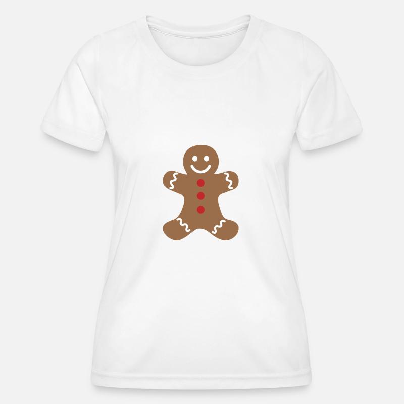 Gingerbread man - Women's Functional T-Shirt - white
