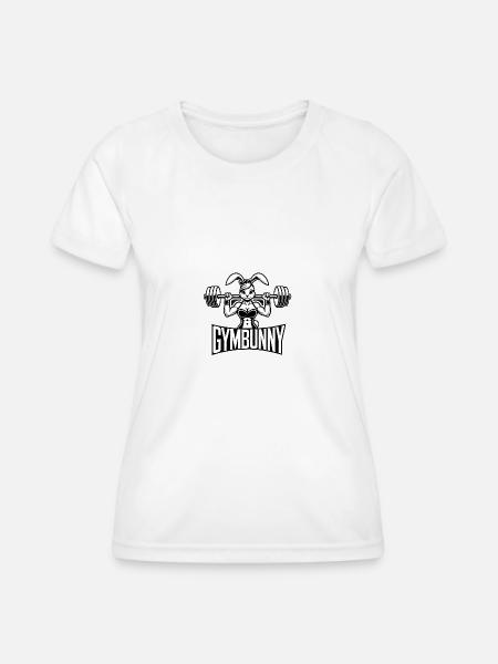 GymBunny Niedlich - Frauen Funktions-T-Shirt - Weiß