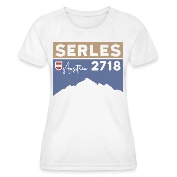 Serles Wanderung Bergtour Stubaital Wipptal Wander - Frauen Funktions-T-Shirt - Weiß - Vorne - AI Model Female 172 dark (172cm)