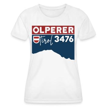 Olperer Crossing High Tour Souvenirs Tyrol - Women's Functional T-Shirt - white - Front - AI Model Female 172 dark (172cm)