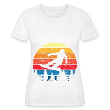 Snowboard Vintage - - Women's Functional T-Shirt - white - Front - AI Model Female 172 dark (172cm)