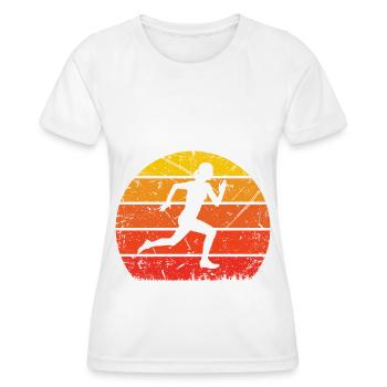 Vintage Sun and Running 1 - - Women's Functional T-Shirt - white - Front - AI Model Female 172 dark (172cm)