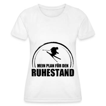 Mein Plan Fur Den Ruhestand - - Frauen Funktions-T-Shirt - Weiß - Vorne - AI Model Female 172 dark (172cm)
