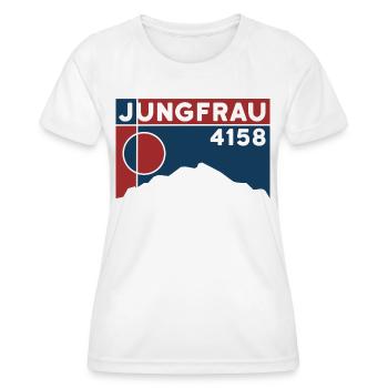 Bernese Oberland Jungfraujoch Mountain Jungfrau Ski Tour - Women's Functional T-Shirt - white - Front - AI Model Female 172 dark (172cm)