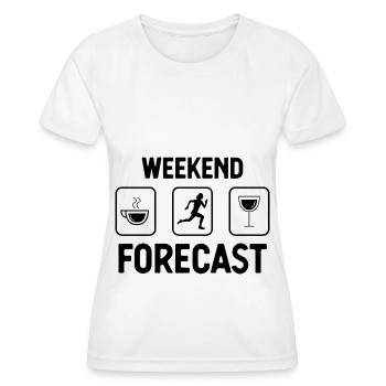 Weekend Forecast 1 - - Women's Functional T-Shirt - white - Front - AI Model Female 172 dark (172cm)