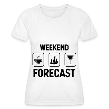 Prévisions du week-end - - T-shirt sport Femme - blanc - Devant - AI Model Female 172 dark (172cm)