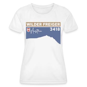 Wild Freiger Mountain Tour Red Ridge Summit Altitude - Women's Functional T-Shirt - white - Front - AI Model Female 172 dark (172cm)